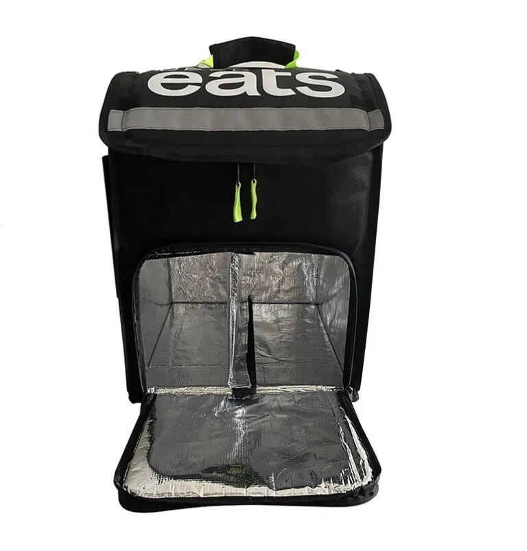 Bolsa térmica de entrega com faixa refletiva