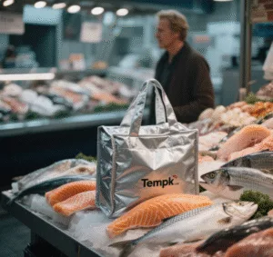 Bolsa de supermercado plegable y aislada