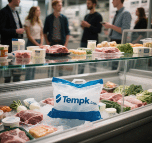 Packs de glace en congélateurs