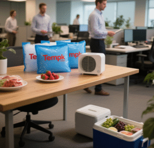 desk ac with dry ice pack