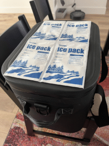 dry ice bag with handle