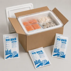 Leak-Resistant Seafood Shipping Box with EPS Liner
